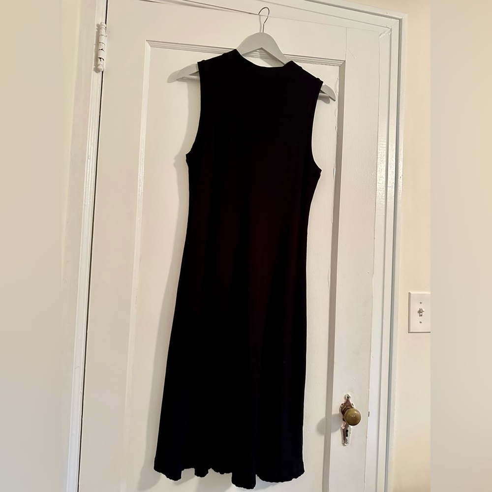 Ann Taylor Black Ribbed Dress , Size L